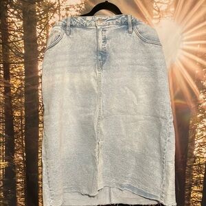 Light Wash Denim Skirt